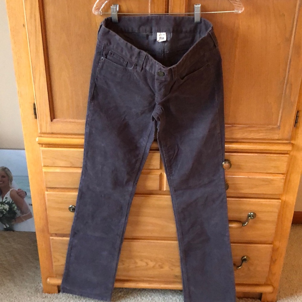 Slate corduroy Jcrew Flare Leg Pant